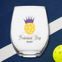 Funny Pickleball King Personalisiert Monogram