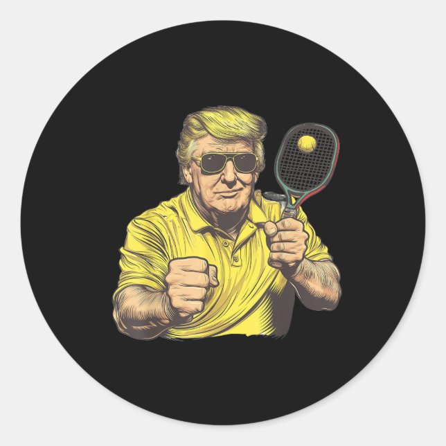 Funny Pickleball liebt Grafik Pickle Ball Men Runder Aufkleber (Vorderseite)