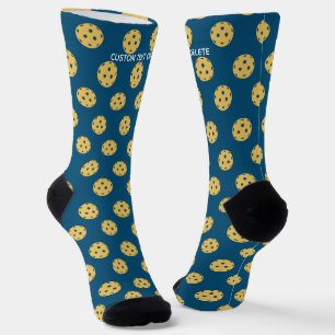 Funny Pickleball Muster Personalisierter benutzerd Socken