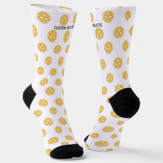Funny Pickleball Muster Personalisierter benutzerd Socken (Gewinkelt)