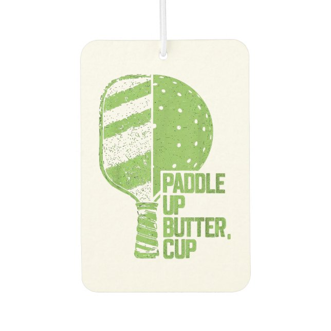 Funny Pickleball Paddle Up Butter Cup Autolufterfrischer (Vorderseite)