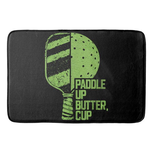 Funny Pickleball Paddle Up Butter Cup Badematte (Vorderseite)