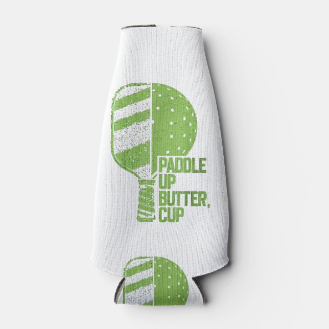 Funny Pickleball Paddle Up Butter Cup Flaschenkühler (Vorderseite)