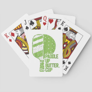 Funny Pickleball Paddle Up Butter Cup Spielkarten