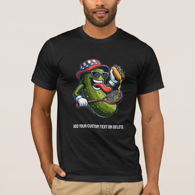 Funny Pickleball Patriot Independence Day Sport T-Shirt (Vorderseite)