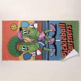 Funny Pickleball Pickleball Partner Mascot Beach Strandtuch
