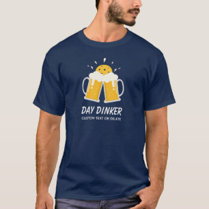 Funny Pickleball Player, Day Dinker Beer Drinker T-Shirt