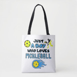 Funny Pickleball Player Just A Boy Who Loves Pickl Tasche