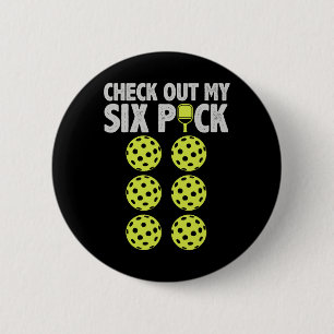 Funny Pickleball Player Men Paddleball Karo My Si Button