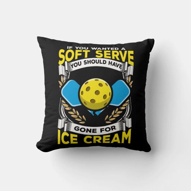 Funny Pickleball Player Serve Sarcastic Sport Kissen (Vorderseite)