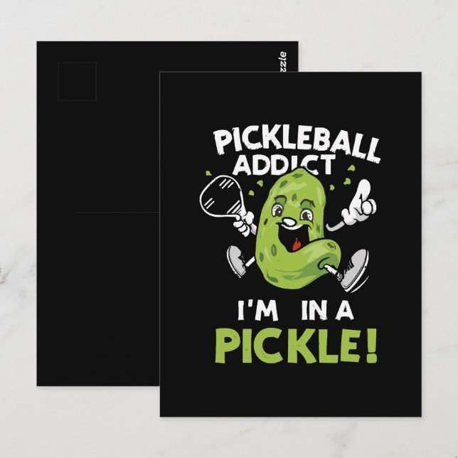 Funny-Pickleball Postkarte (Vorne/Hinten)