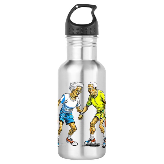 Funny Pickleball Pun | Fangsaison Edelstahlflasche (Vorderseite)