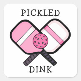 Funny Pickleball Pun Quadratischer Aufkleber