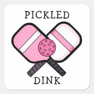 Funny Pickleball Pun Quadratischer Aufkleber