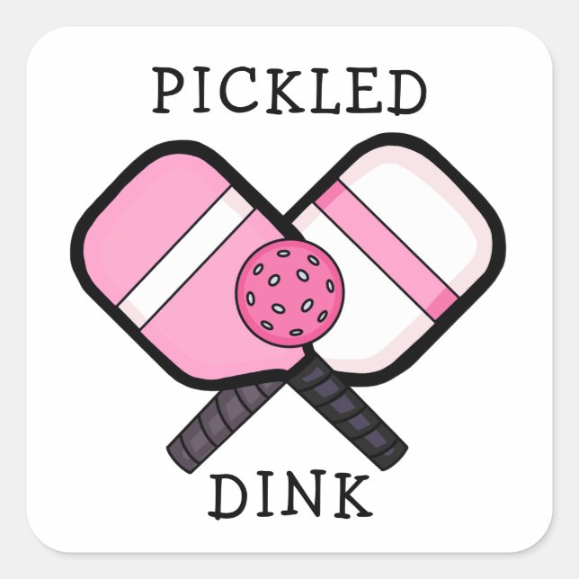 Funny Pickleball Pun Quadratischer Aufkleber (Vorderseite)