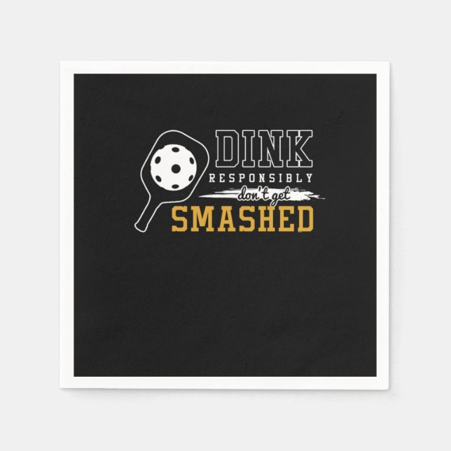 Funny Pickleball Puns Dink verantwortungsbewusstes Serviette (Vorderseite)