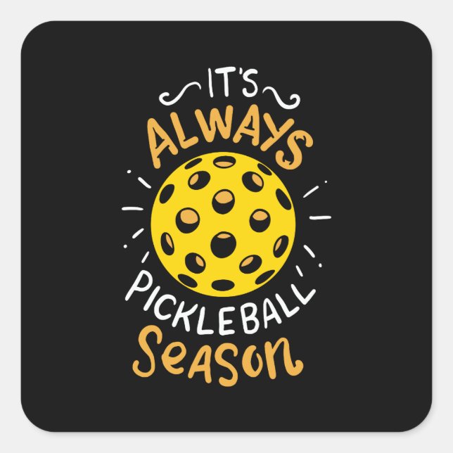 Funny Pickleball Quadratischer Aufkleber (Vorderseite)