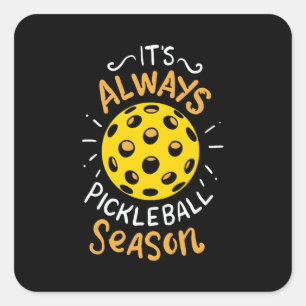 Funny Pickleball Quadratischer Aufkleber