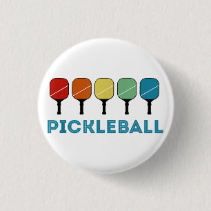 Funny Pickleball Retro Vintag Button