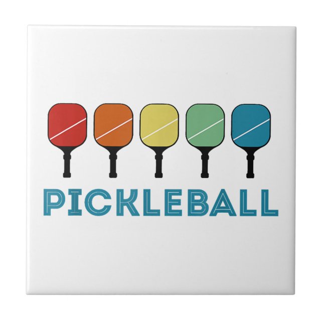 Funny Pickleball Retro Vintag Fliese (Vorderseite)