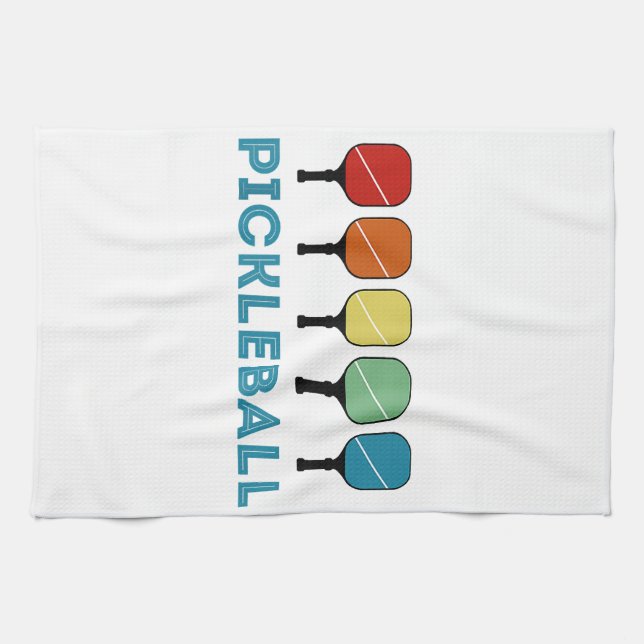 Funny Pickleball Retro Vintag Geschirrtuch (Horizontal)