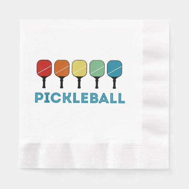 Funny Pickleball Retro Vintag Serviette (Vorderseite)