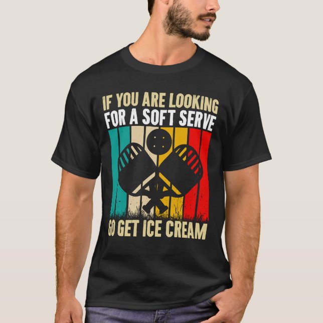 Funny Pickleball Soft Serve Ice Pickleball T-Shirt (Vorderseite)