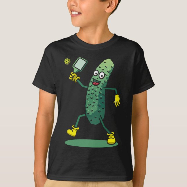 Funny Pickleball Spieler Coach Cucumber Prickled f T-Shirt (Vorderseite)