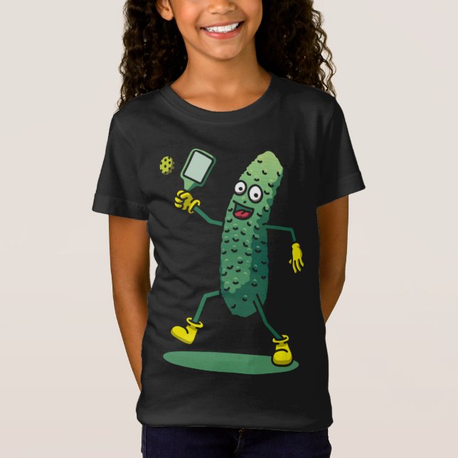 Funny Pickleball Spieler Coach Cucumber Prickled f T-Shirt (Vorderseite)