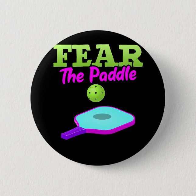 Funny Pickleball Sport Lover Paddle Button (Vorderseite)