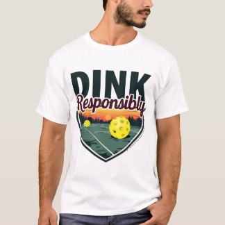 Funny Pickleball T - Shirt für Männer - "Dink Resp