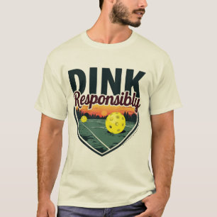 Funny Pickleball T - Shirt für Männer - "Dink Resp