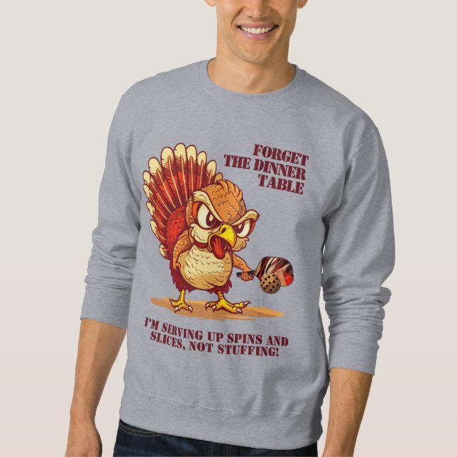 Funny pickleball Turkey (Erntedank)_ Sweatshirt (Vorderseite)
