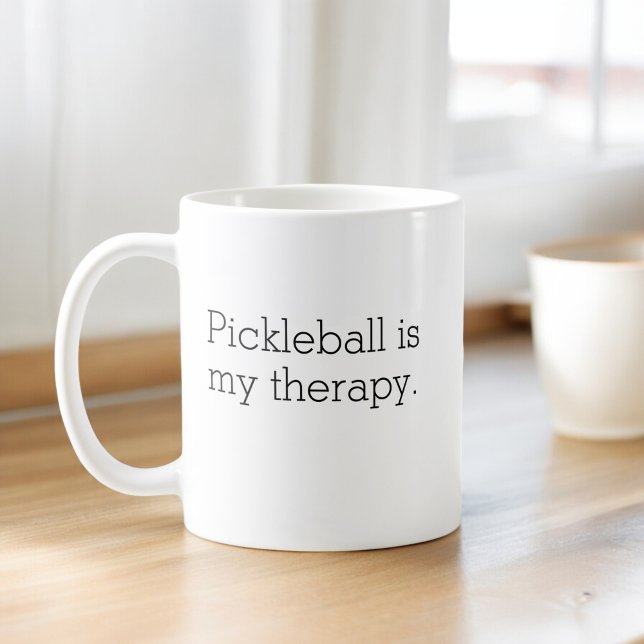 Funny Pickleball Typografie Einfach Minimalistisch Kaffeetasse (Von Creator hochgeladen)