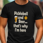 Funny Pickleball und Bier deshalb bin ich hier Tri-Blend Shirt<br><div class="desc">Wenn du nur ein paar Spiele will,  dann greife dir ein Bier,  dieser pickleball T - Shirt ist perfekt für dich.</div>