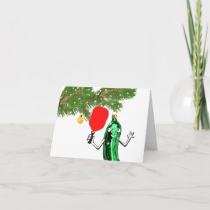 Funny Pickleball Weihnachts-Weihnachtskarte Feiertagskarte