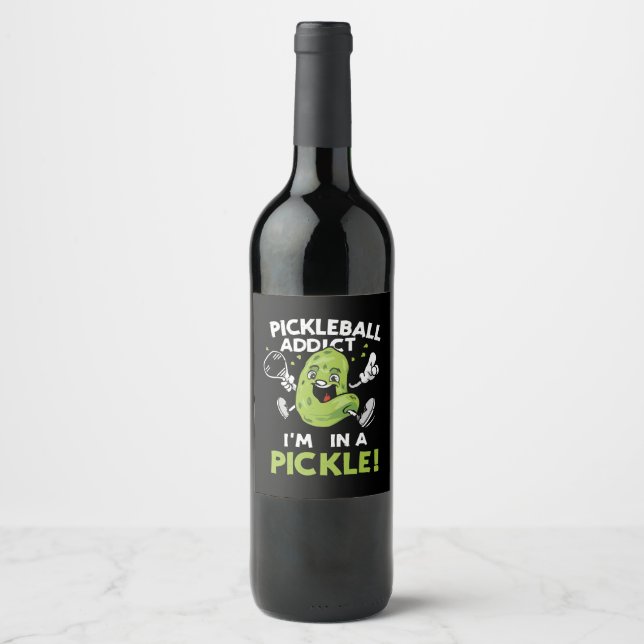 Funny-Pickleball Weinetikett (Vorderseite)