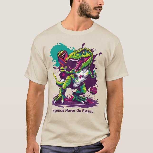 Funny Pickleballasaurus Rex T-Shirt (Vorderseite)