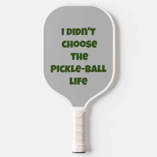 Funny Pickleblife Zitat Schwarz & Weiß.RED.BLUE Pickleball Schläger (Vorderseite)