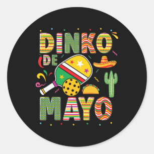 Funny Picklell Dinko De Mayo Cinco De Mayo Picklel Runder Aufkleber