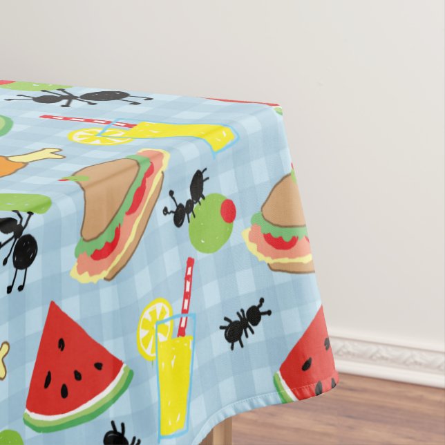 Funny Picnic Food Pattern Tischdecke (Beispiel)