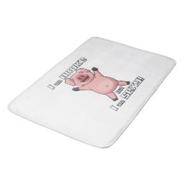 Funny Pig Broke Sexy - Bath Mat Badematte