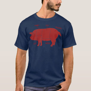 Funny Pig Butcher Diagramm T-Shirt