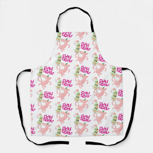 Funny Pig Chief Taster Giga Layer Cake Cartoon Schürze