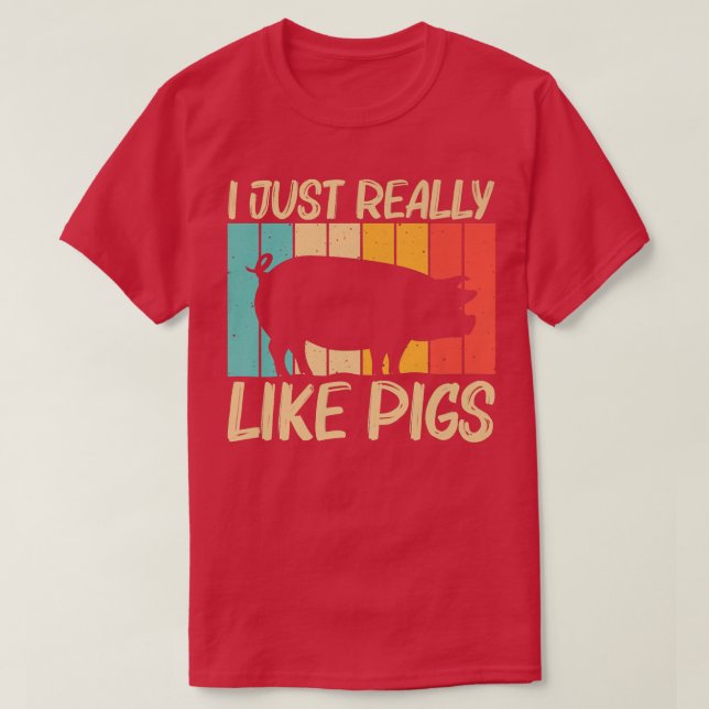 Funny Pig Design for Men Women Pig Bauer Farm T-Shirt (Design vorne)