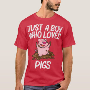 Funny Pig Design für Jungen Kinder Hog Bauer Farm T-Shirt