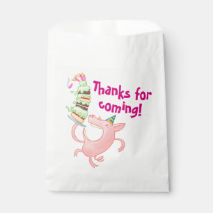 Funny Pig Geburtstagskuchen Danke, dass ihr gekomm Geschenktütchen