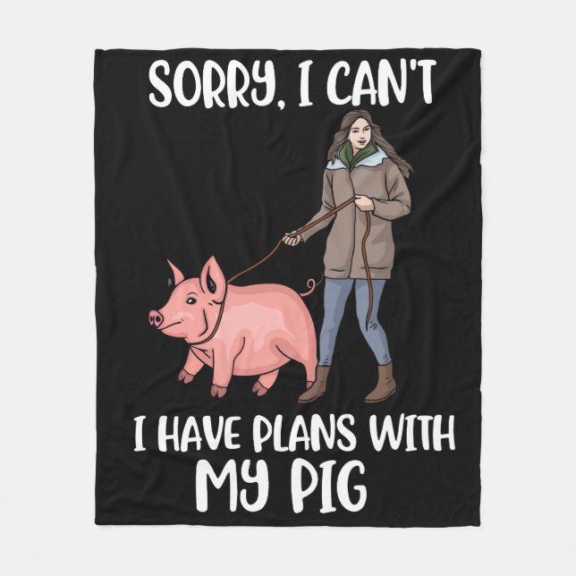Funny Pig Geschenk Frauen Schwein Geschenk Mädchen Fleecedecke (Vorderseite)
