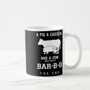 Funny Pig Hühnerkuh Geschichte von Grillen Master Kaffeetasse