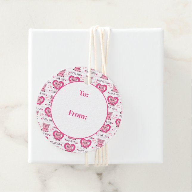 Funny Pig Liebe Puff Geschenkanhänger (Beispiel)